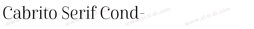 Cabrito Serif Cond字体转换